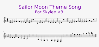Sailor Moon Theme Song For Skylee 3 Sheet Music 1 Sailor Moon Piano Easy Free Transparent Png Download Pngkey