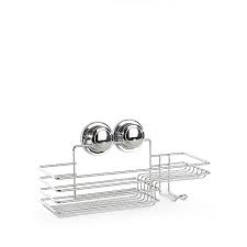 Wire shower basket it is a wire shower basket that has got a square shape, brass and stainless steel construction and chrome finish. Chrome Effect Wire Shower Basket Home George At Asda