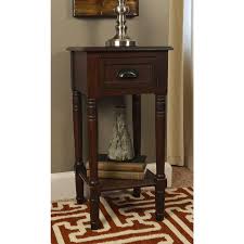 Espresso One Drawer Accent Table Wood End Tables End Tables Espresso End Table