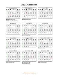 If you are not sure, select the print preview option first, and then print. Printable Yearly Calendar 2021 Free Calendar Template Com