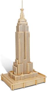 Build a piece of new york city in your own home with this realistic 3d construction puzzle! Amazon Com Puzzled 3d Puzzle Empire State Building Wood Craft Construction Model Kit Educational Diy Wooden Toy Assemble Model Unfinished Crafting Hobby Puzzle To Build And Paint For Decoration 58 Pieces Pack
