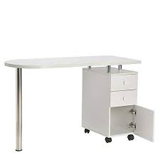 White Nail Table Portable Manicure Table Station Portable Manicure Table Beauty Desk Manicure Station