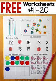 Worksheets For Numbers 11 20 The Measured Mom Math Teens Numbers Preschool Prek Math