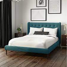 Buy cheap price double beds from bed sos. Amara Double Bed Frame In Teal Velvet With Quilted Headboard Furniture123