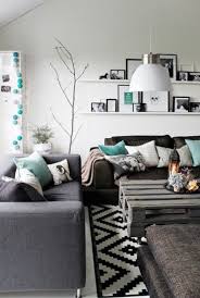 Embrace the jewel tones in the world around. White Black Gray Turquoise Simple Modern Minimal Boho Rustic Living Room Color Living Room Grey Living Room Inspiration