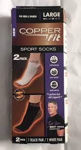 Copper Fit Sport Socks 2 Pair Large Men 9 12 Women 10 13 New Ebay Copper Fit Sport Socks Pairs