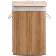 Whitmor rectangular bamboo laundry hamper with liner and rope handles. Essentially Homeliving Rectangular Helix Folding Bamboo Laundry Hamper Temple Webster