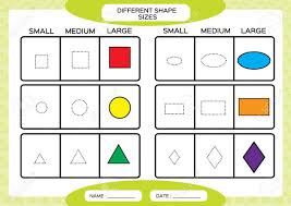 Check spelling or type a new query. Different Shape Sizes Small Medium Large Learning Basic Shapes Color Trace And Draw Worksheet For Preschool Kids Practicing Motor Skills Square Circle Oval Triangle Green Royalty Free Cliparts Vectors And Stock Illustration