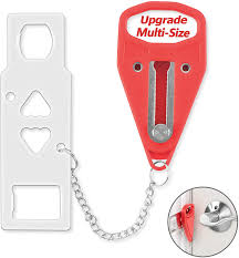 Portable bedroom door lock from outside. Portable Door Lock Home Security Door Locker Travel Lockdown Locks For Additional Safety And Privacy Perfect For Traveling Hotel Home Apartment College Amazon Com