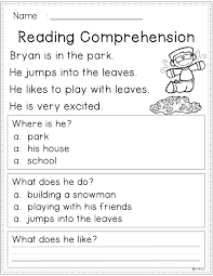 Free Reading Comprehension First Grade Reading Comprehension Reading Comprehension Reading Comprehension Kindergarten