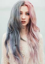 Most Attractive Half Silver Half Pink Long Layered Hairstyles For Women Hair Styles Cool Hair Color Hair Dye Colors