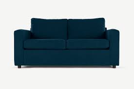 Shop designer furniture, made in the usa. Felix 2 Seater Sofa Bed With Foam Mattress Shetland Blue Made Com