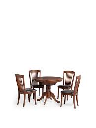 Dali casual world 5 piece patio dining set outdoor furniture, aluminum swivel rocker chair sling chair set with umbrella hole dining table for garden, pool, lawn, backyard. Julian Bowen Canterbury Round Oval 90 120 Cm Extending Dining Table And 4 Chairs Very Co Uk
