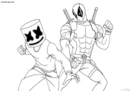 Über 7 millionen englischsprachige bücher. Marshmello Fortnite Coloring Pages Print For Free Wonder Day
