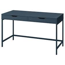 Linnmon Alex Table Geometric Blue Black 47 1 4x23 5 8 Ikea In 2020 Alex Desk Black Desk Desk