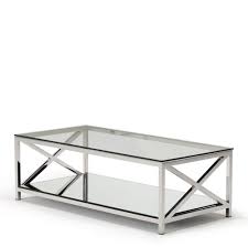 4 out of 5 stars. Lucia Coffee Table With Glass Top Stainless Steel Frame Occasional Tables Fishpools