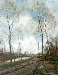 An autumn landscape with cows near a stream by arnold marc gorter. Arnold Marc Gorter 1866 1933 Paintings For Sale