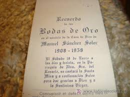 Sachets (bolsitas de telas con flores secas para aromatizar), bolsita con semillas con el nombre de los novios estampado con. Recuerdo Bodas De Oro 190 1958 Buy Religious Postcards And In Memoriam Cards At Todocoleccion 17779865
