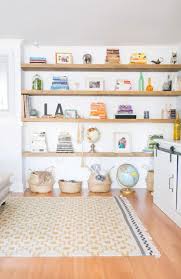 For major modern farmhouse vibes, these floating wall shelves feature a simple natural wood look with angular, dark hardware. How To Build Floating Shelves For Uneven Walls Shrimp Salad Circus