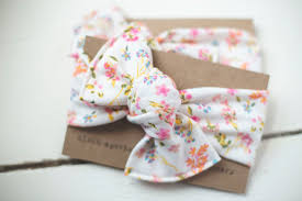 Floral Meadow Cloth Knot Headwrap Baby Headband Baby Bow Clothapothecary