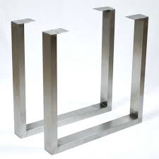 Stainless Steel Dining Table Legs, 1 Pair, U Shape #SS100A – Rusty Design  Canada