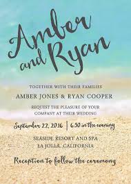 Beach Wedding Invitation Ocean And Sand In The Background Printable File Jpg Or Pdf Wedding Reception Invitations Reception Invitations Beach Theme Wedding