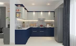 Navy blue kitchen cabinets with no upper transitional. 7 Blue Kitchen Cabinet Designs Design Cafe