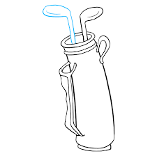 Draw the first golf club. How To Draw A Golf Club Bag Really Easy Drawing Tutorial