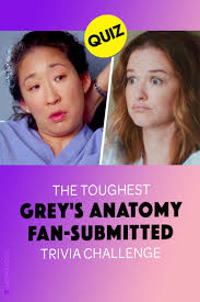 There are so many different relationships on grey's anatomy that it's difficult to keep them all straight. Quiz The Toughest Grey S Anatomy Fan Submitted Trivia Challenge Greys Anatomy Facts Greys Anatomy Trivia