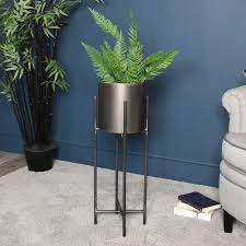 From short to tall, shop the best planters on legs and plant pots with legs. Tall Vintage Grey Metal Plant Pot On Stand