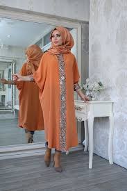 Elisa Ferace Tunik Kiremit Lefzen Islami Moda Afrika Modasi Kadin Giyim