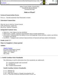 sink or float? lesson plan for