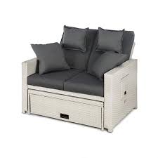 Great savings & free delivery / collection on many items. Komfortzone Rattan Lounge Sofa Zweisitzer Polyrattan Klapptische