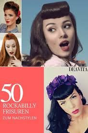 Rockabilly Frisuren Kann Man Leicht Mit Haarspray Haarklemmen Und Einer Rundburste Selber Rockabilly Frisur 50er Jahre Frisur Rockabilly Frisuren Lange Haare
