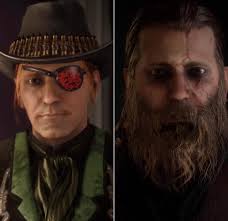 Father and Son. Juan and Michael Calloway. (One with the beard is dad, one  with eyepatch is son) : r/RedDeadOnline