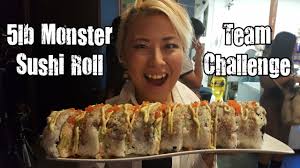 I've been to deli sushi and desserts quite a few times now, usually for lunch breaks. 5lb Monster Sushi Roll Team Challenge Deli Sushi Youtube