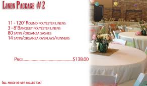 Estimated total cost (venue, food, table/chair/linen rental): Utah Event Rental Specials Excel Rental Utah