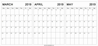 March April May 2019 Calendar Printable March April May 2019calendars August Calendar June 2019 Calendar Calendar Template