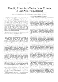 Malaysia complete online press, news portals, independent media, alternative press, internet news & news agencies listing. Pdf Usability Evaluation Of Online News Websites A User Perspective Approach