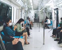 Gambar Menggunakan transportasi umum