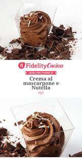 Crema Al Mascarpone E Nutella Ricette Dolci Dolci Mignon Ricette