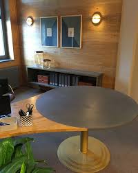 Executive Office Interior Design Featuring Black Concrete And Wood 07407 Rudolstadt Germany Co33