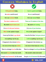 Grammatical Errors 170 Common Grammar Mistakes In English 7 E S L Common Grammar Mistakes Learn English Learn English Grammar