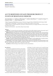 pdf acute responses of rate pressure