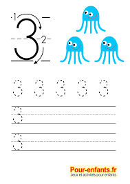 Apprendre A Ecrire Le Chiffre 3 Ecrire Les Chiffres Cahier D Ecriture Maternelle