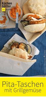 Pita Taschen Mit Grillgemuse Und Hummus Rezept Rezepte Pita Rezept Lebensmittel Essen