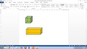 Cara Menggambar Kubus Dan Balok Di Microsoft Word 2013 Youtube