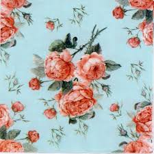 Decoupage Napkins Roses Pattern On The Blue Luncheon Decorative Paper Napkins Napkin Decoupage Decorative Paper Napkins Decoupage Paper