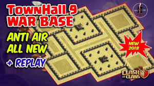 However, the anti 3 bases i am seeing tend to have many faults. Th9 Base Anti All New Th9 War Base 2018 Clash Of Clans Youtube