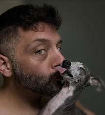 He's not blind He's just sleeping 😊